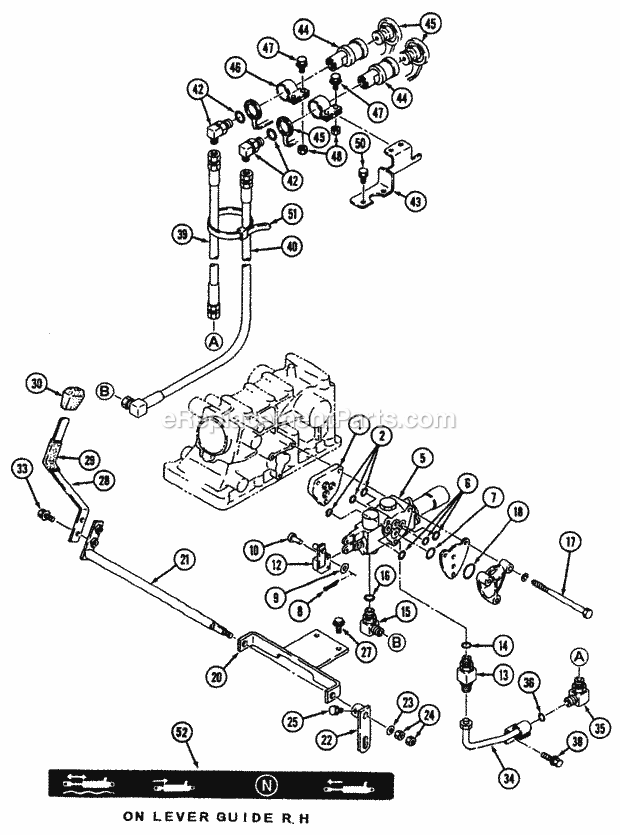 Auxiliary Valve Kit Diagram and Parts List for 54A-443D100 Cub Cadet Lawn Tractor